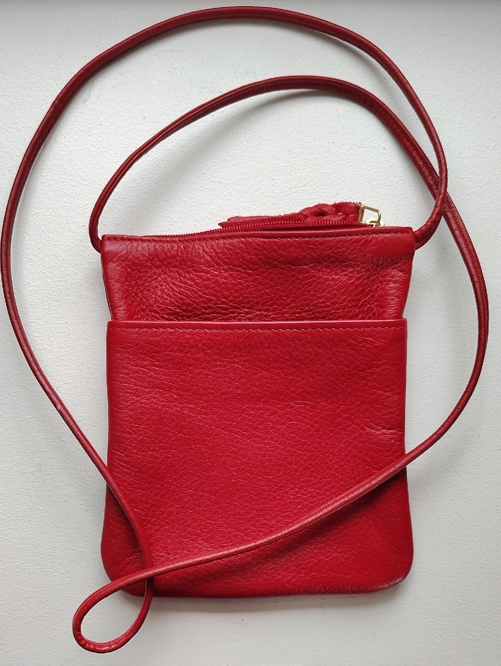 Red Leather Crossbody Bag